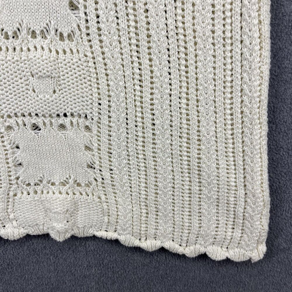 Free People FP Beach Dress Womens Small White Crochet Knit Maxi Boho‎ Sleeveless - Picture 13 of 14